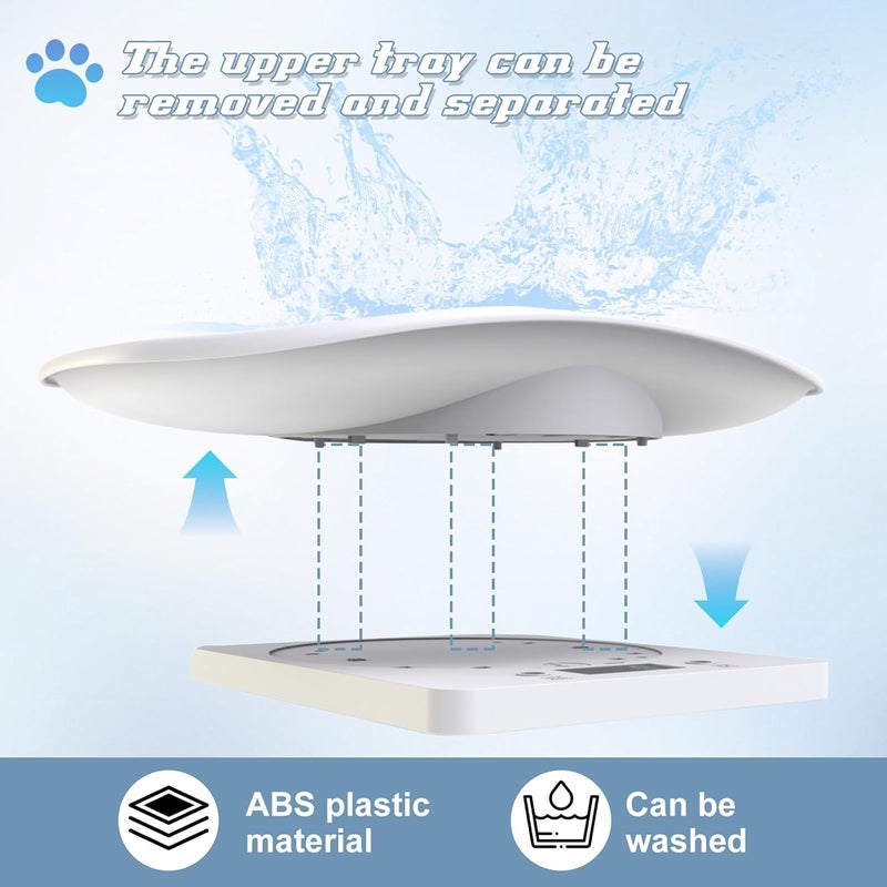 Kytree Digital Pet Scale for Small Animal, LED Display Puppy Whelping Scale with Tape Measure, Collar, Scissors for Newborn Pets, Cats, Dogs, Animals, Measures Up to 15kg, 11.4 * 7.1" (White) - Image 5